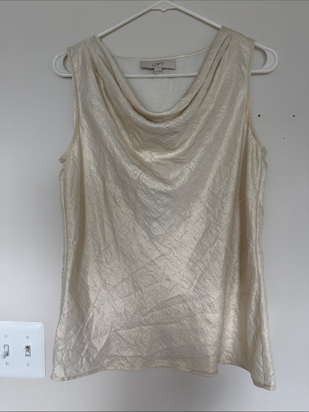 Loft shimmer cowl neck
